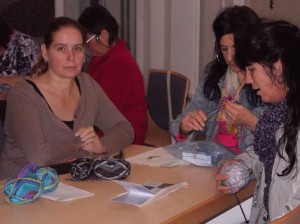 Socken stricken mit einer Rundnadel